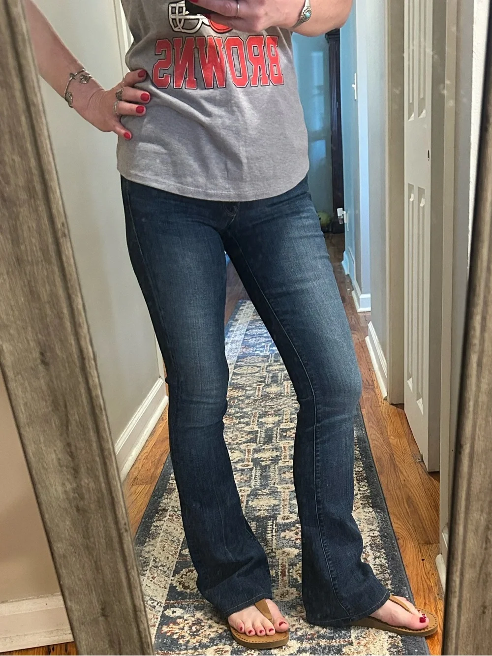 MOTHER The Slacker Mid Rise Flare Stretch Jeans in Spellbound in Seattle - Picture 7 of 15
